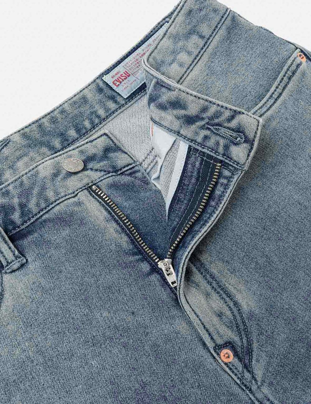  Quần Evisu Artistic Brush Daicock Print Jeans 'Indigo' 