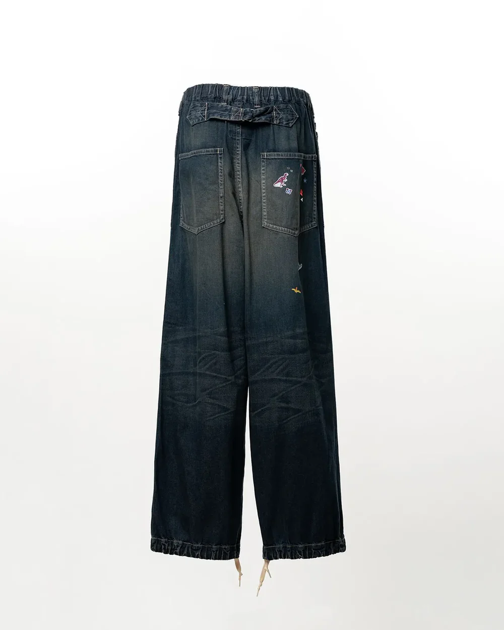  Quần Maison Mihara Yasuhiro Kid Sticker Printed Baker 'Indigo' 