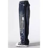  Quần Maison Mihara Yasuhiro Kid Sticker Printed Baker 'Indigo' 