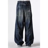  Quần Maison Mihara Yasuhiro Kid Sticker Printed Baker 'Indigo' 