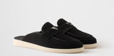 Giày Nam Prada Suede Mules 'Black' 