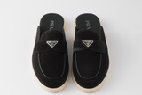  Giày Nam Prada Suede Mules 'Black' 
