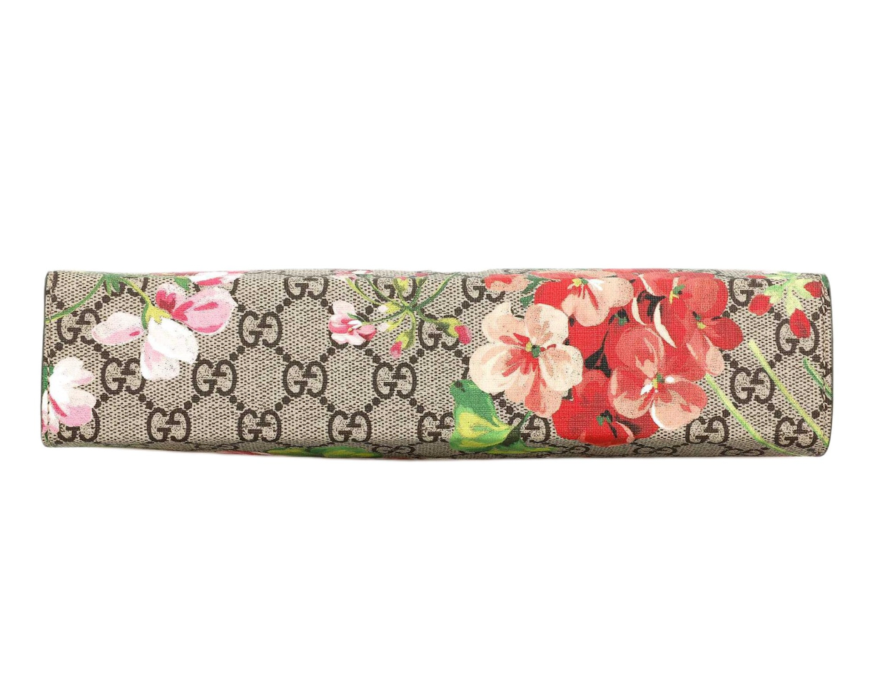  Túi Gucci GG Leather Large Clutch 'Geranium Print' 