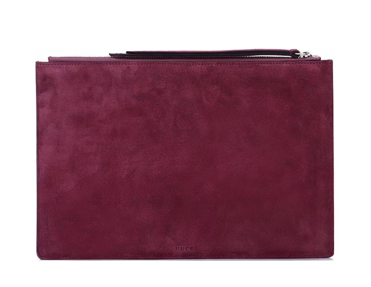  Túi Gucci GG Leather Large Clutch 'Geranium Print' 
