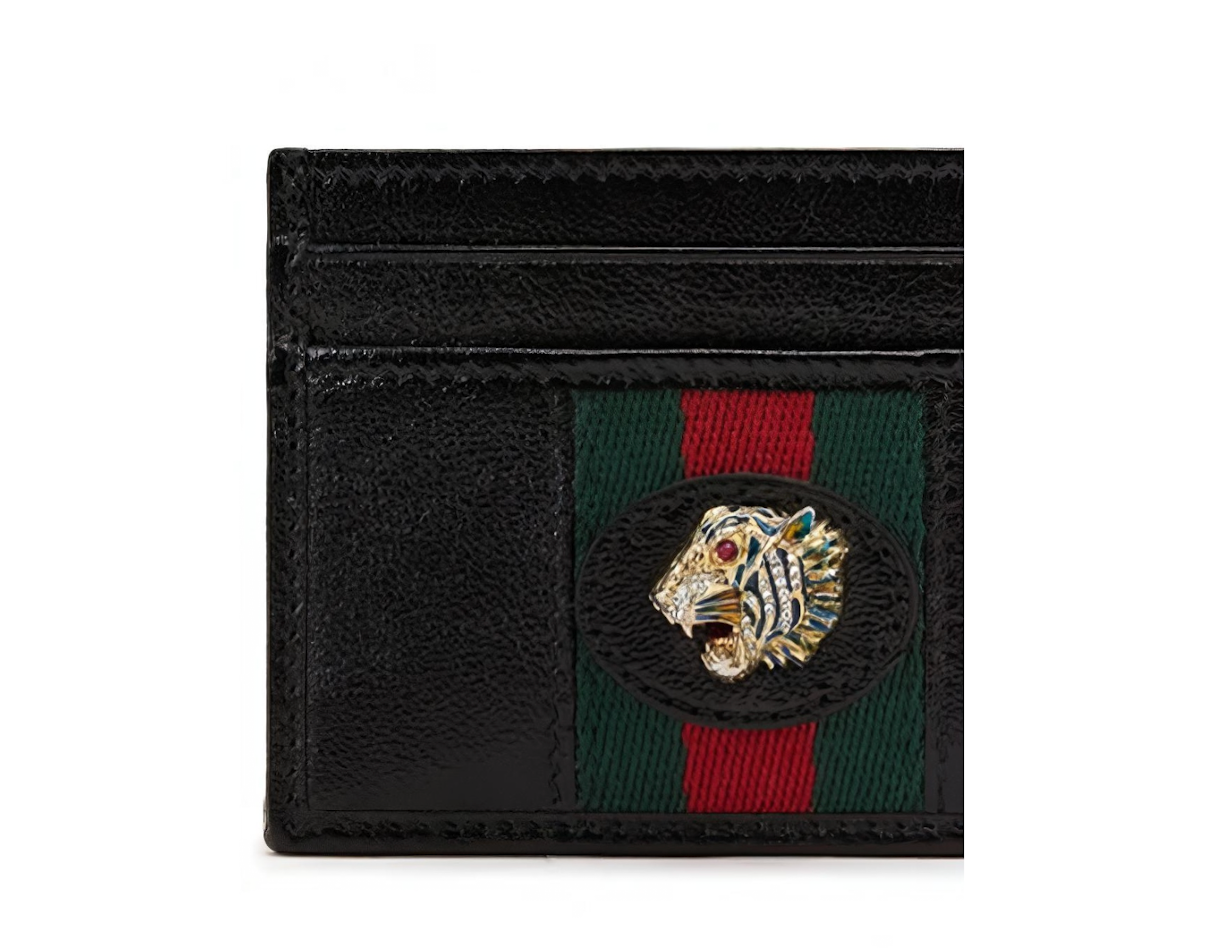  Ví Gucci Rajah Leather Card Holder 'Black' 