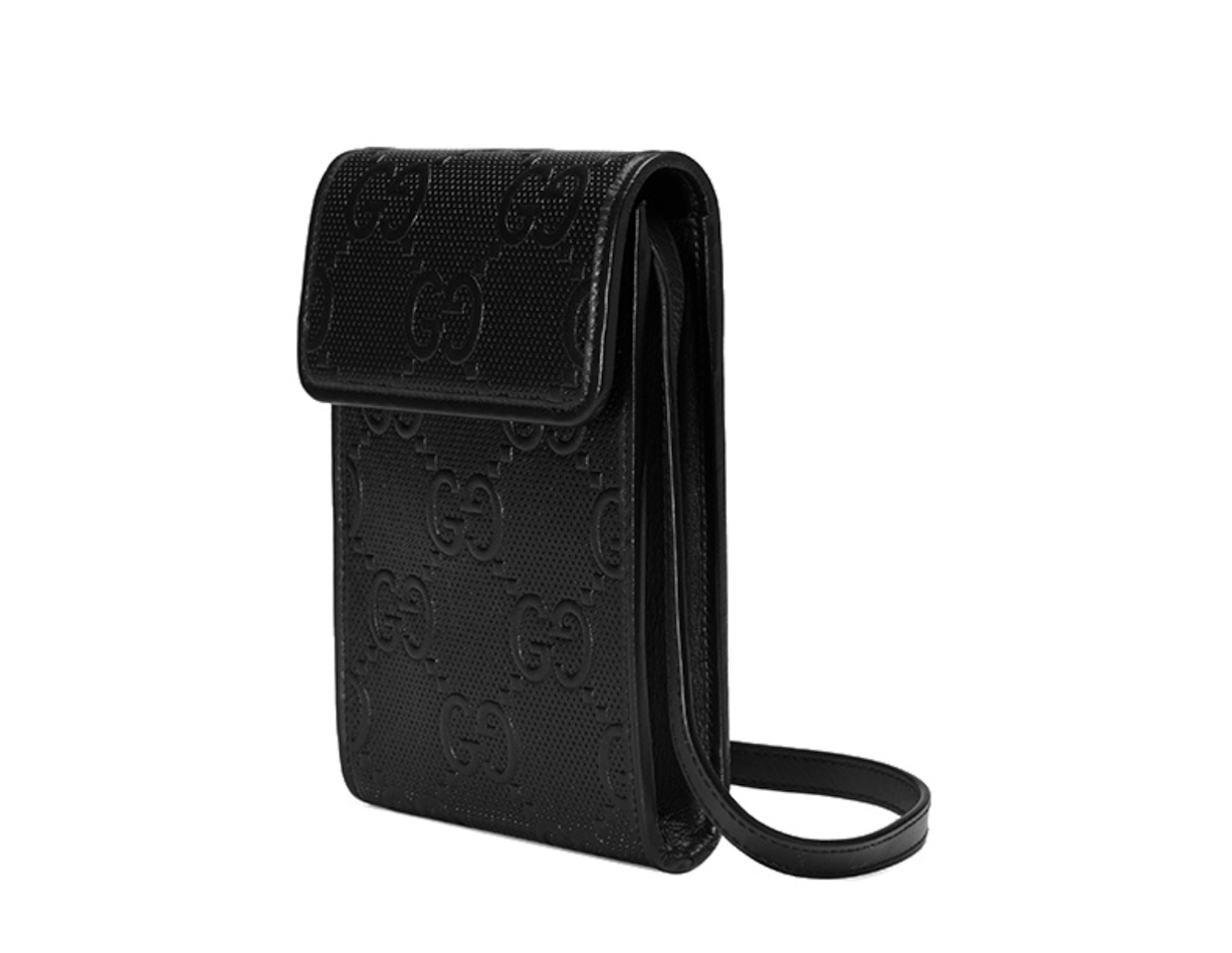  Túi Gucci Logo Leather Shoulder Bag 'Black' 