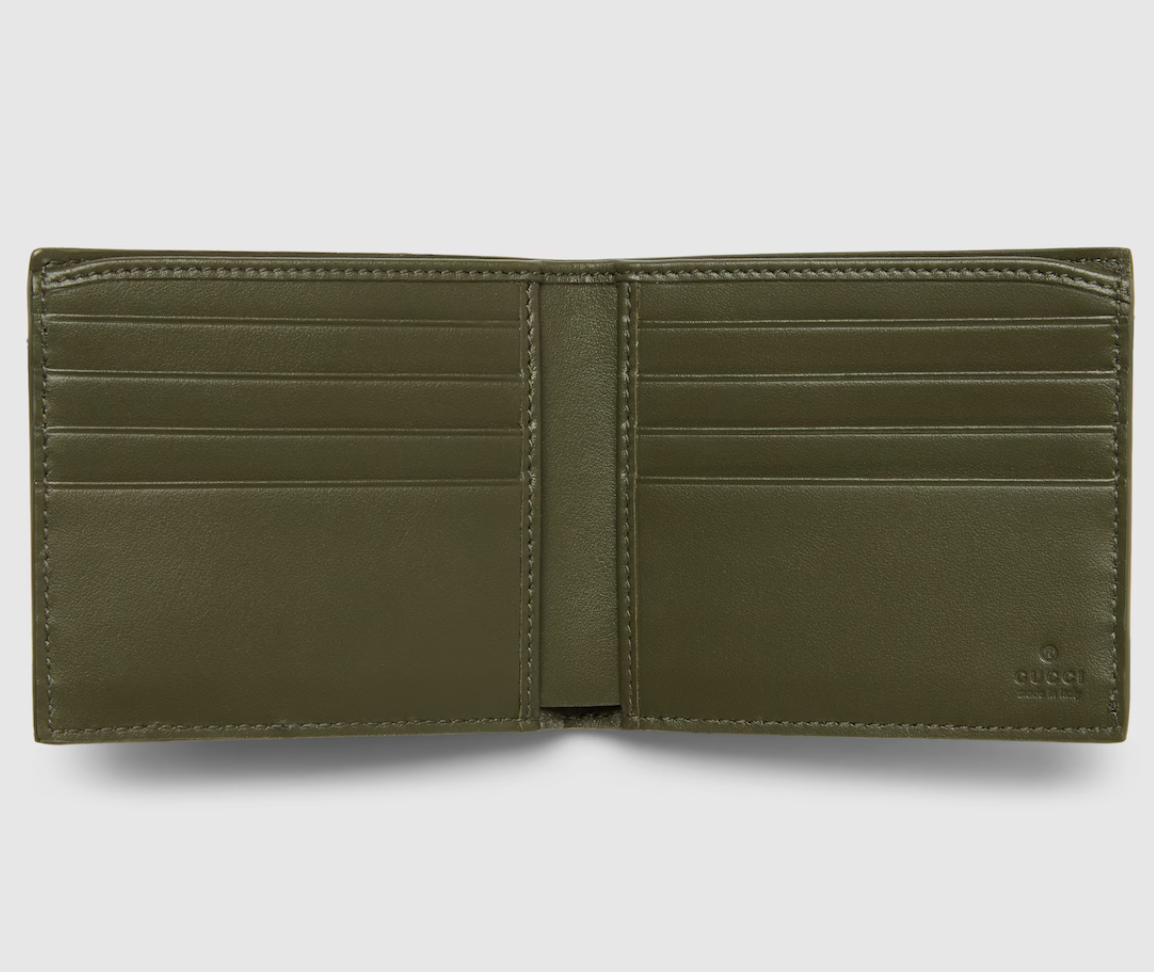  Ví Nam Gucci GG Monogram Bi-fold Wallet 'Green' 