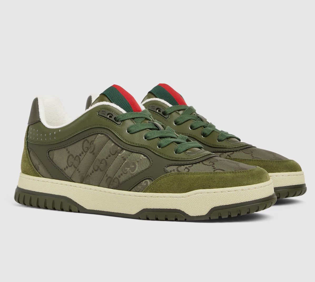  Giày Nam Gucci Re-Web Sneaker 'Dark Green' 