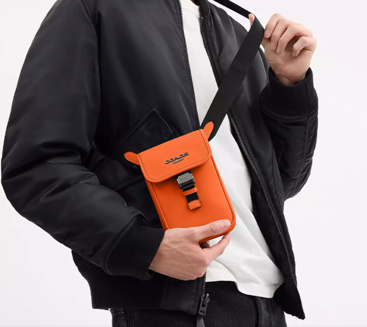  Túi Coach Racer 11 Calfskin Phone Bag 'Orange' 