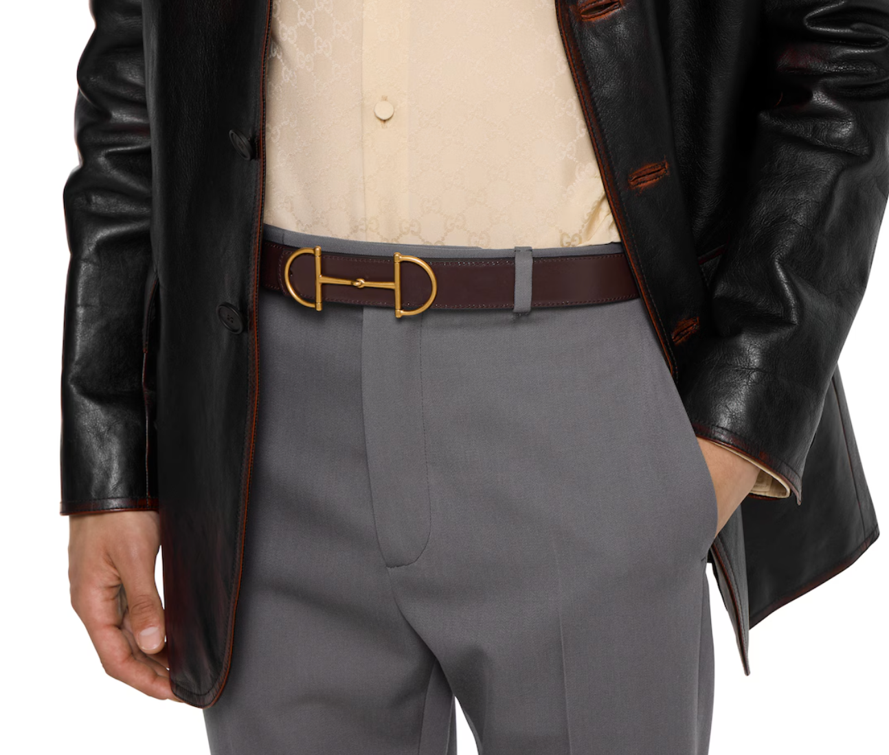  Thắt Lưng Nam Gucci Reversible Belt 'Black' 