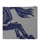  Ví Burberry Knight Logo Canvas Pouch 'Grey' 