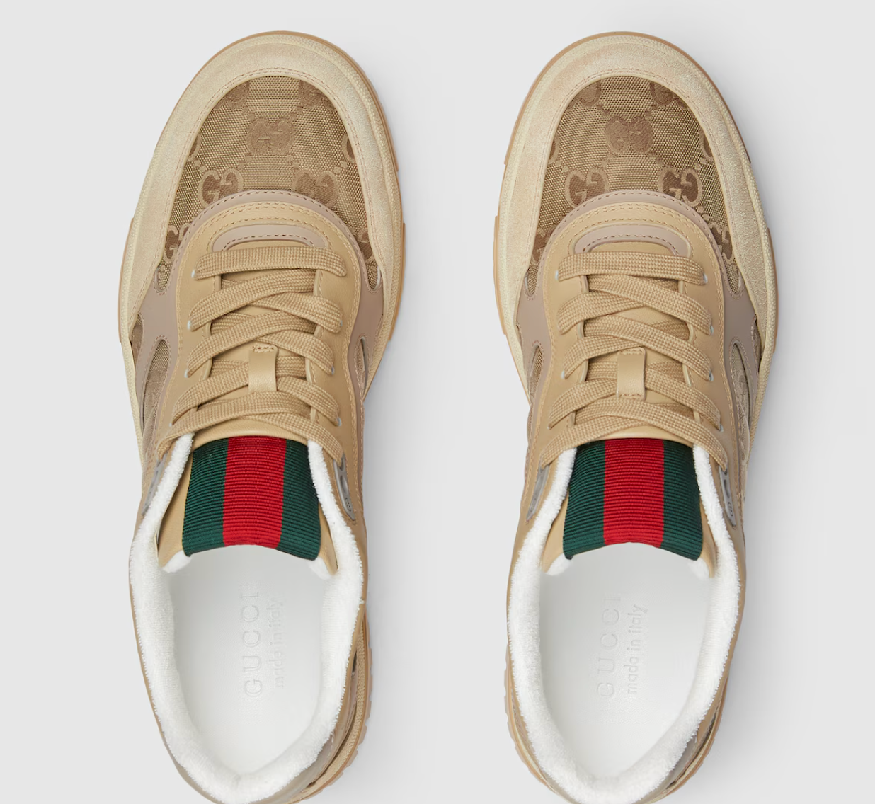  Giày Nam Gucci Re-Web Sneaker 'Beige' 