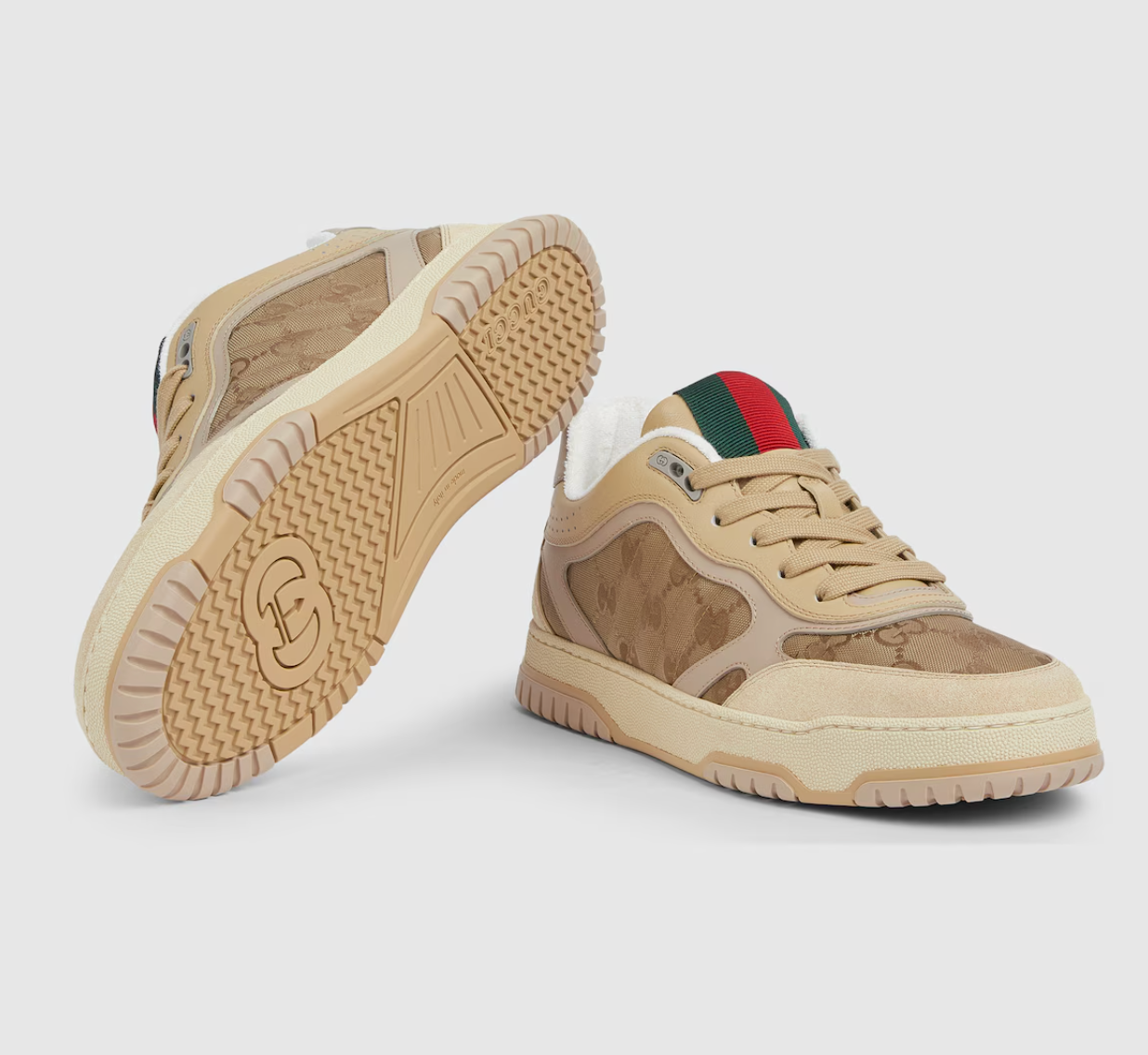  Giày Nam Gucci Re-Web Sneaker 'Beige' 
