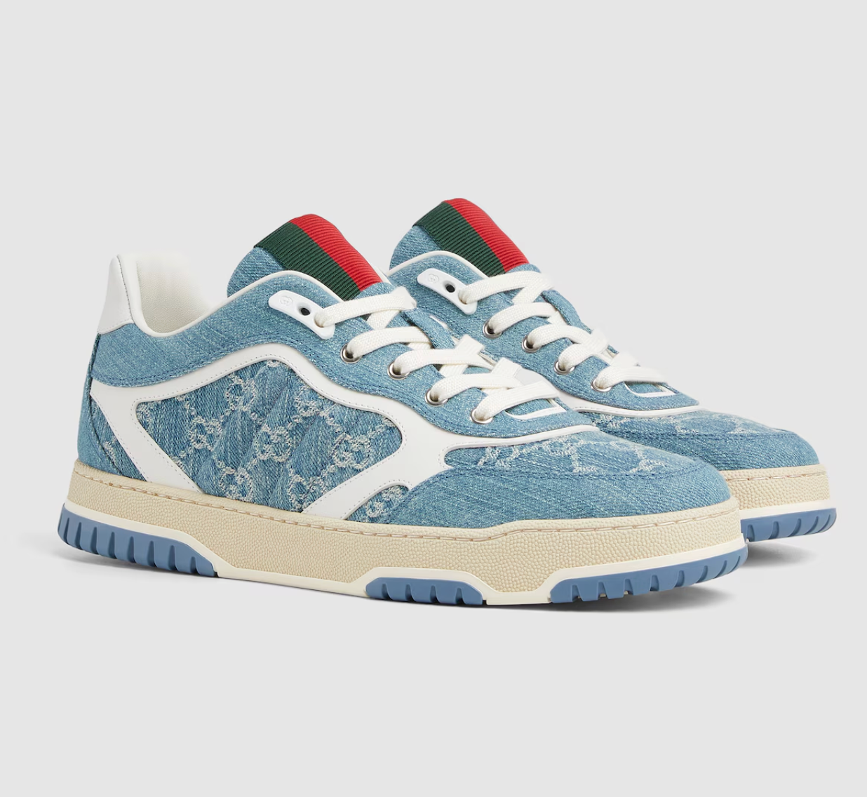  Giày Nam Gucci Re-Web Sneaker 'Blue' 