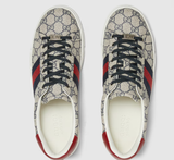  Giày Nam Gucci Ace Trainer With Web 'Beige' 