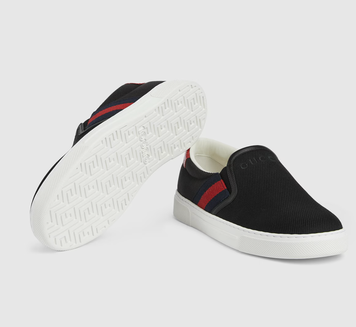 Giày Nam Gucci Ace Slip-on Sneaker 'Black' 