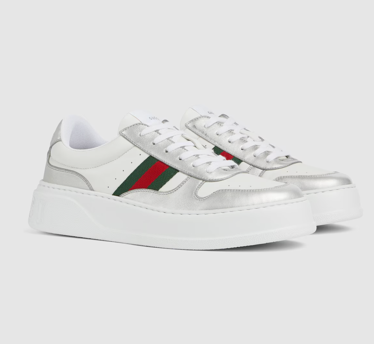  Giày Nam ‎Gucci Chunky Sneaker 'White Silver' 