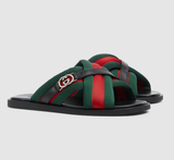  Dép Nam Gucci Web Sandal With Interlocking G 'Black' 