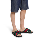  Dép Nam Gucci Web Sandal With Interlocking G 'Black' 