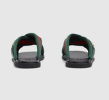  Dép Nam Gucci Web Sandal With Interlocking G 'Black' 