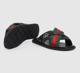  Dép Nam Gucci Web Sandal With Interlocking G 'Black' 