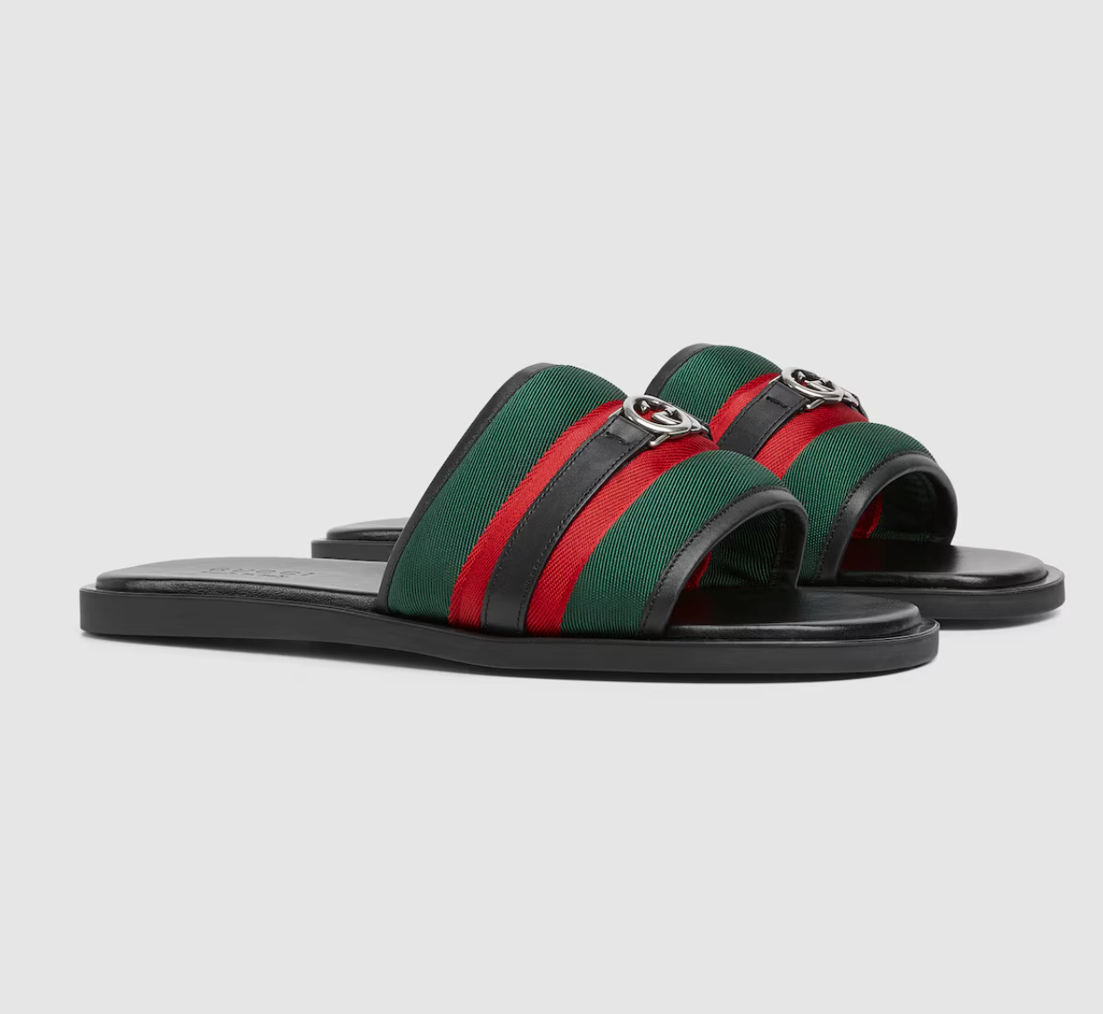  Dép Nam Gucci Slide Sandal With Interlocking G 'Black' 