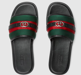  Dép Nam Gucci Slide Sandal With Interlocking G 'Black' 