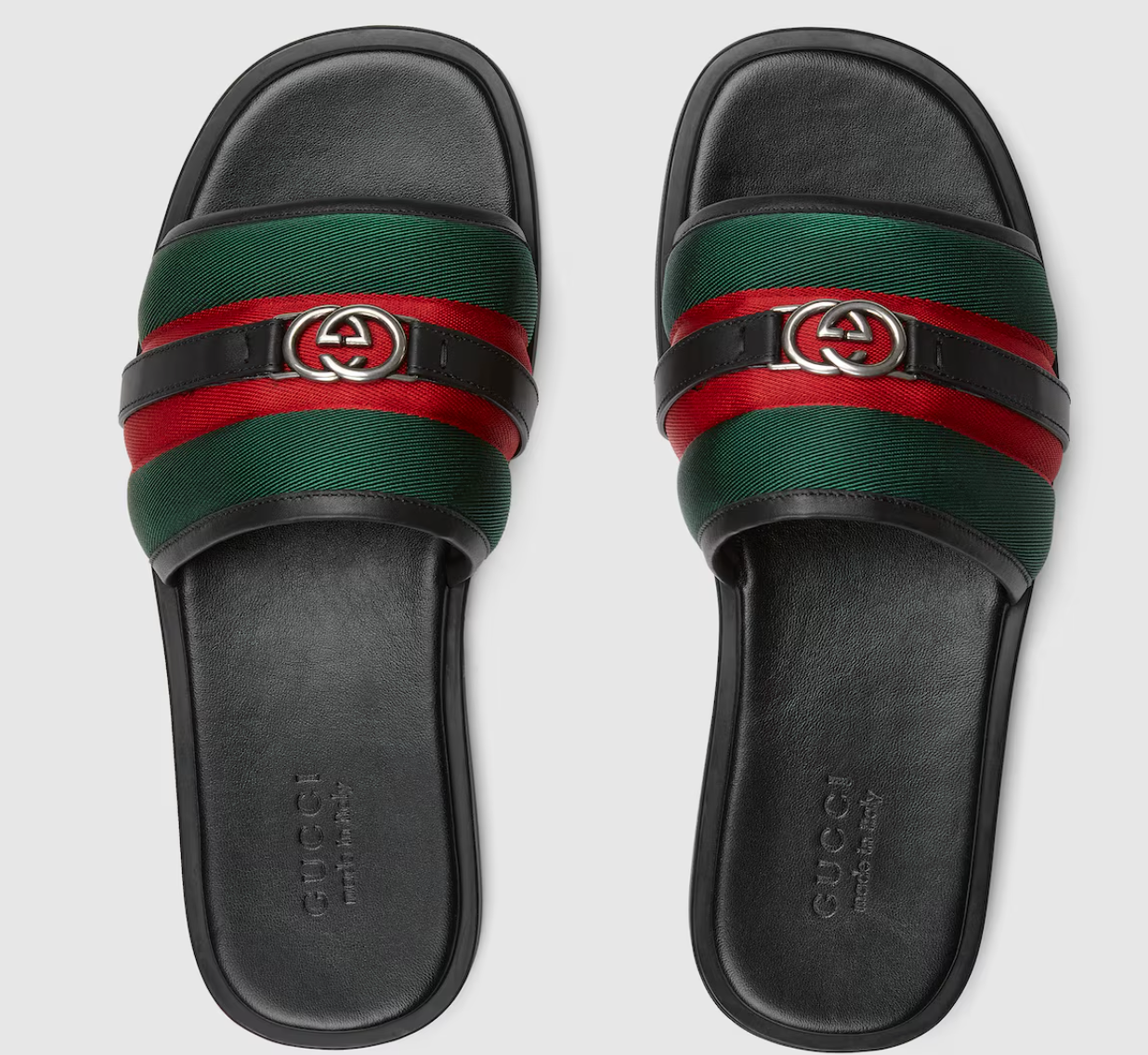  Dép Nam Gucci Slide Sandal With Interlocking G 'Black' 
