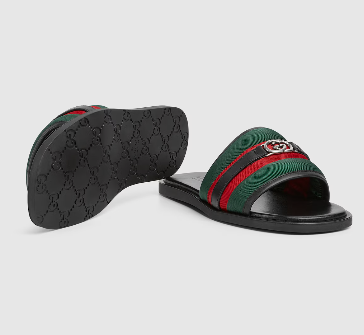  Dép Nam Gucci Slide Sandal With Interlocking G 'Black' 