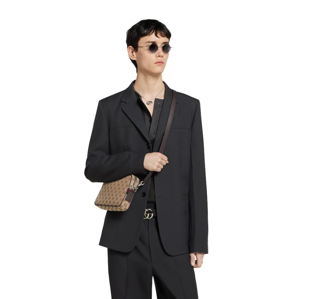  Túi ‎Gucci Canvas Small Crossbody Bag 'Beige' 