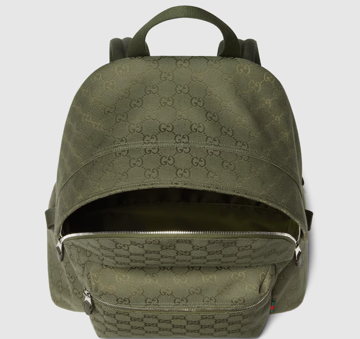  Balo Gucci Canvas Medium Backpack 'Green' 