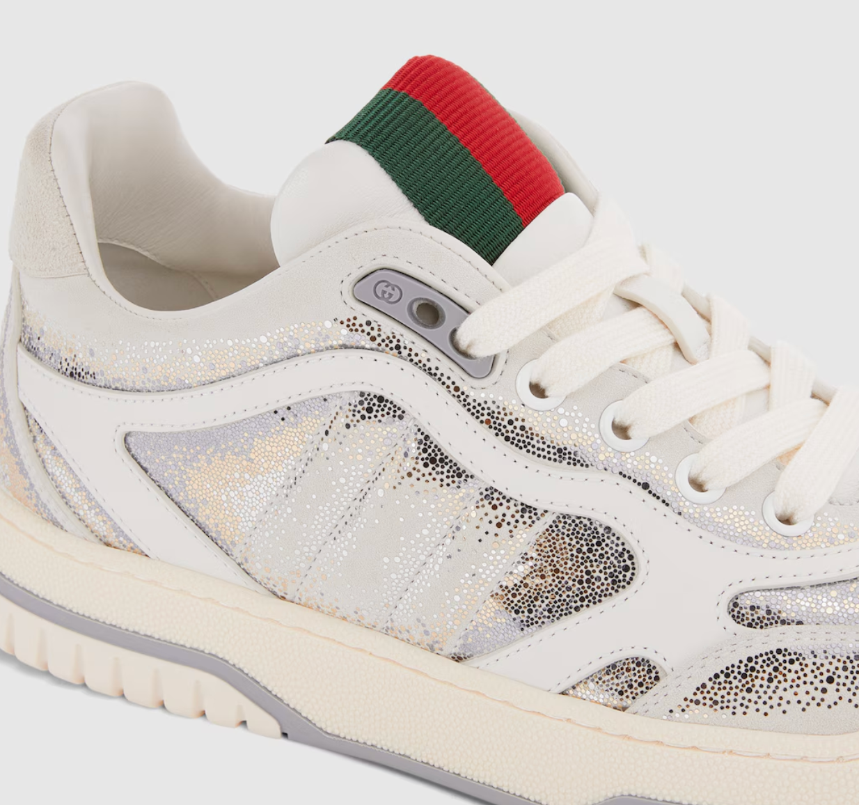  Giày Nữ Gucci Re-Web Sneaker 'White' 