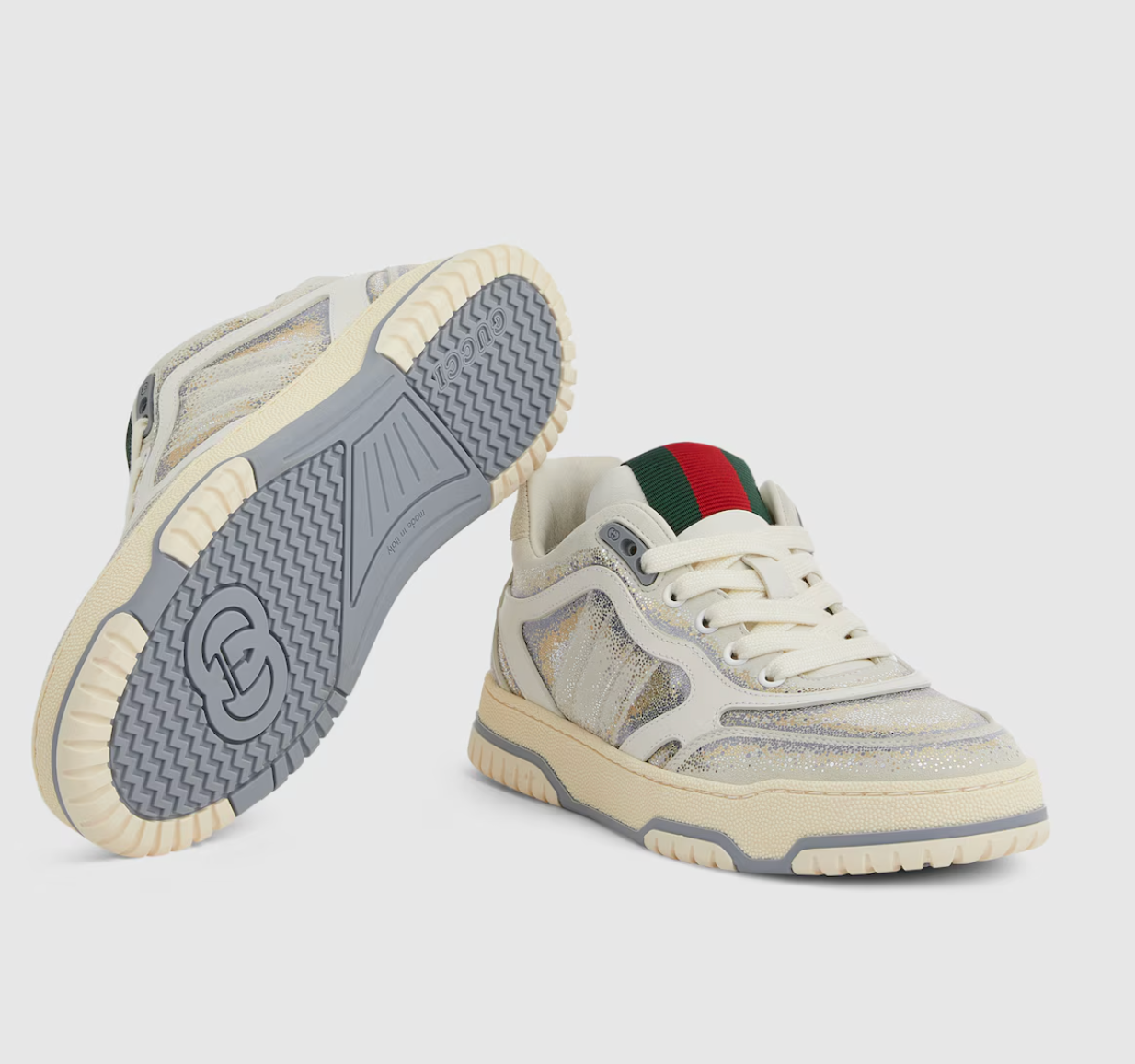  Giày Nữ Gucci Re-Web Sneaker 'White' 