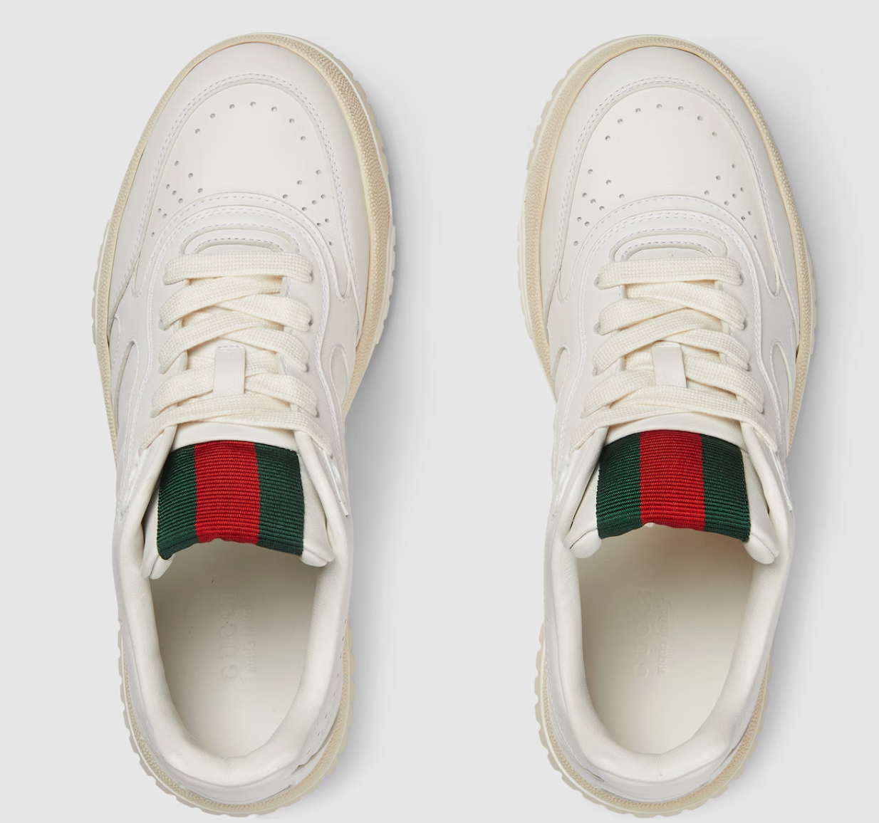 Giày Nữ ‎Gucci Re-Web Trainer 'White' 