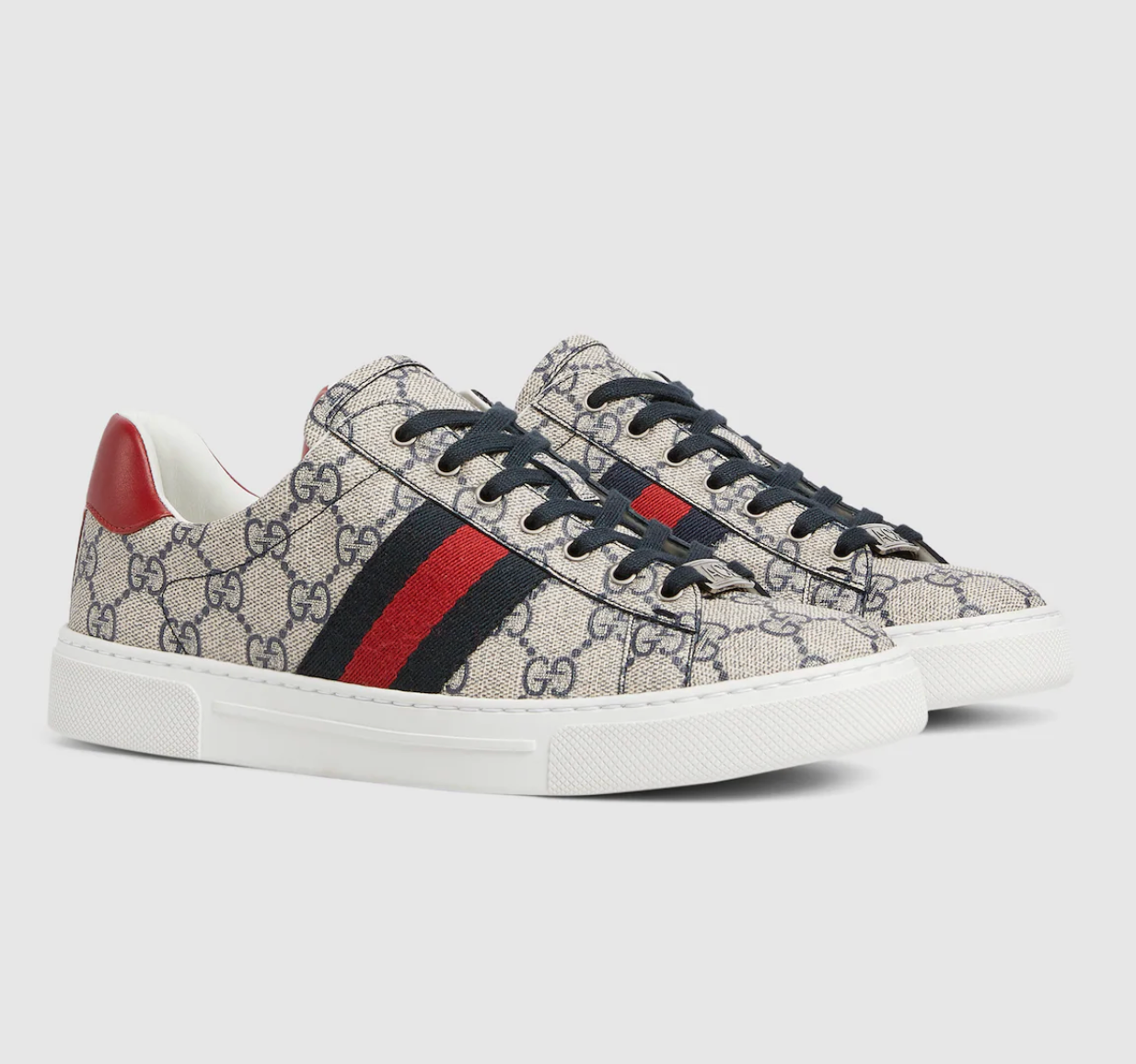  Giày Nữ Gucci Ace Trainer With Web 'Beige' 