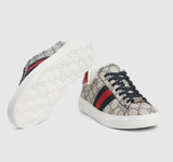  Giày Nữ Gucci Ace Trainer With Web 'Beige' 
