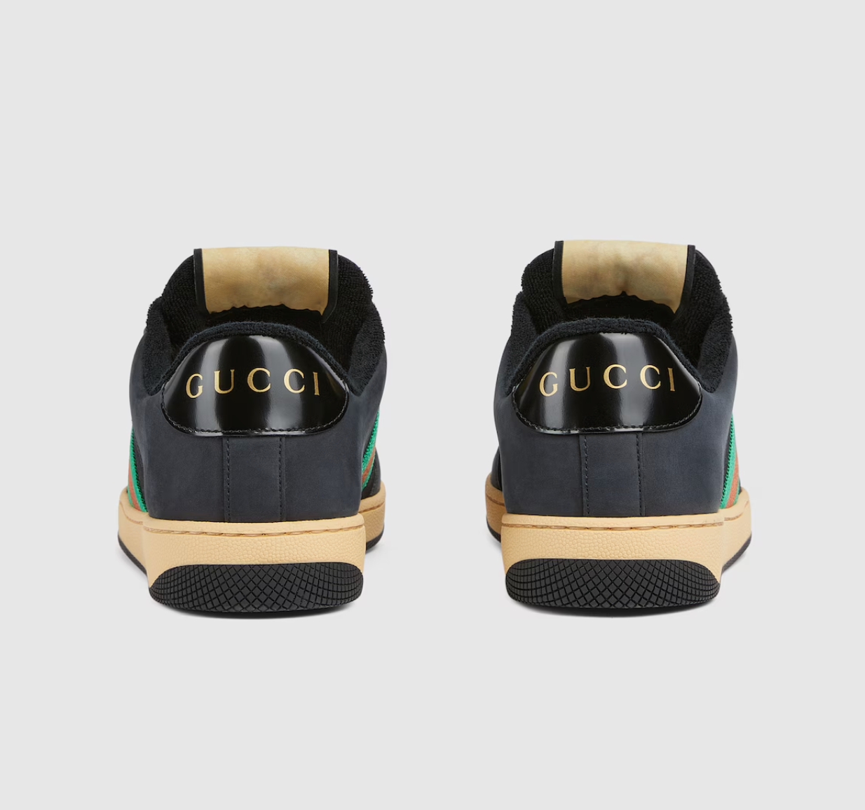  Giày Nữ Gucci Screener Sneaker 'Black' 
