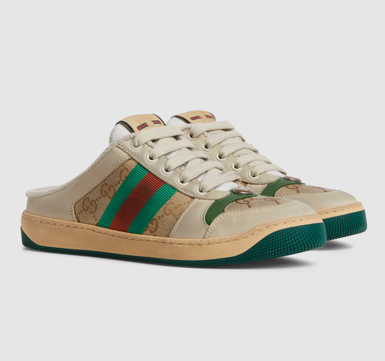  Giày Nữ Gucci Screener Mule 'Beige' 