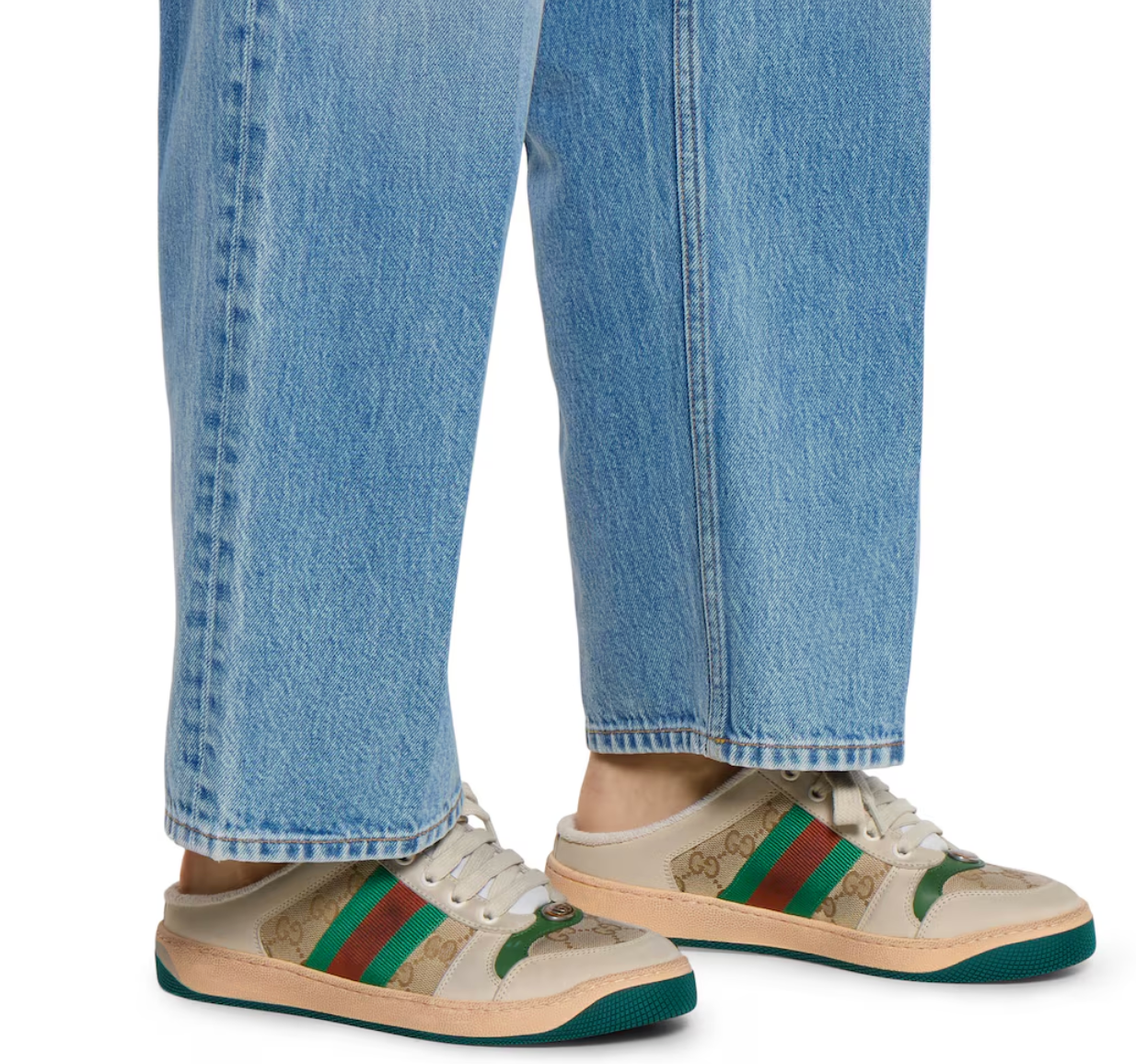  Giày Nữ Gucci Screener Mule 'Beige' 