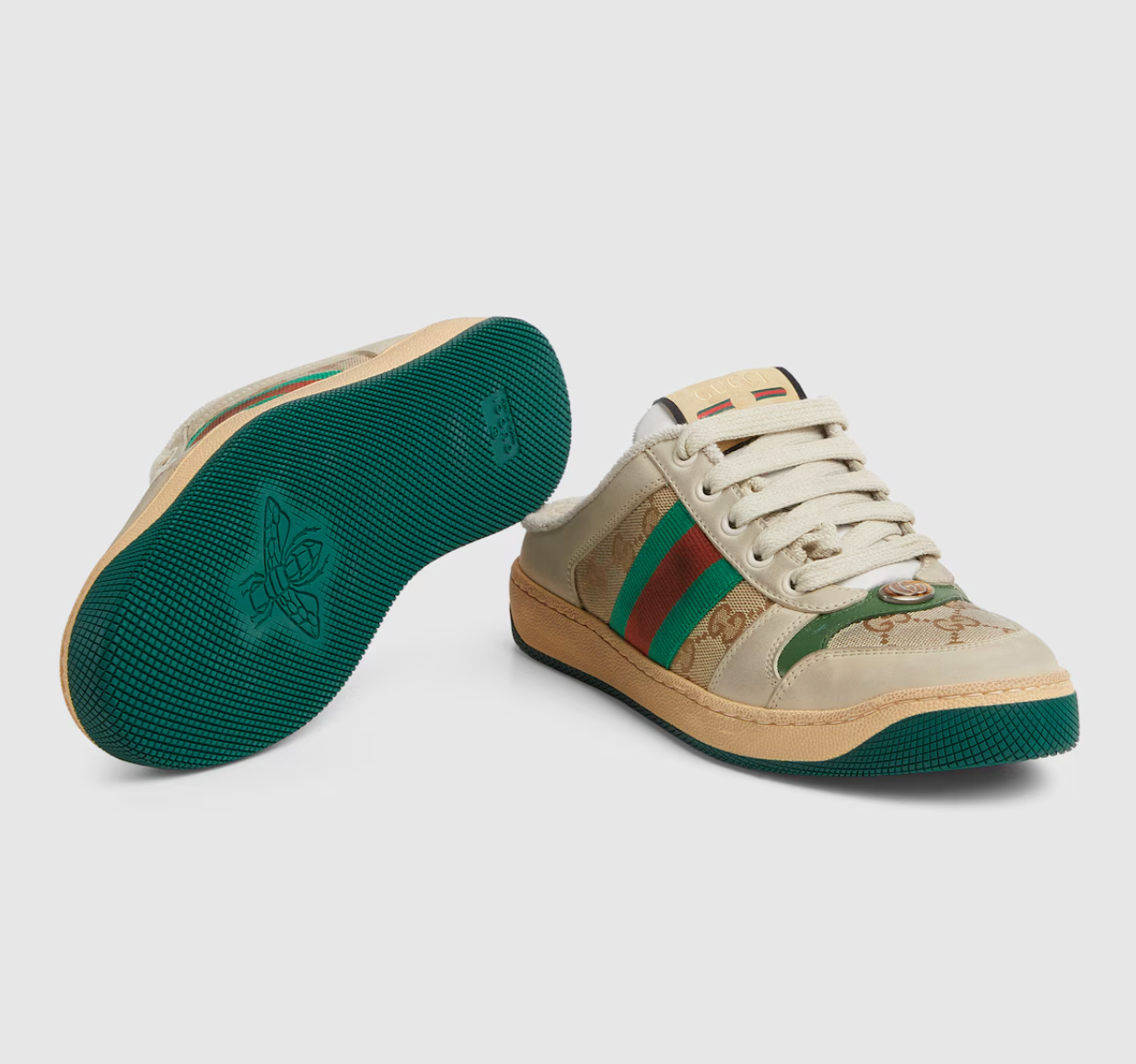  Giày Nữ Gucci Screener Mule 'Beige' 