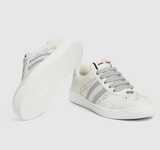  Giày Nữ Gucci GG Crystal Screener Sneaker 'White' 