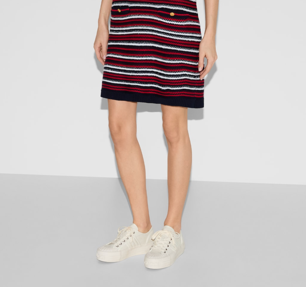  Giày Nữ Gucci Chunky Trainer 'White' 