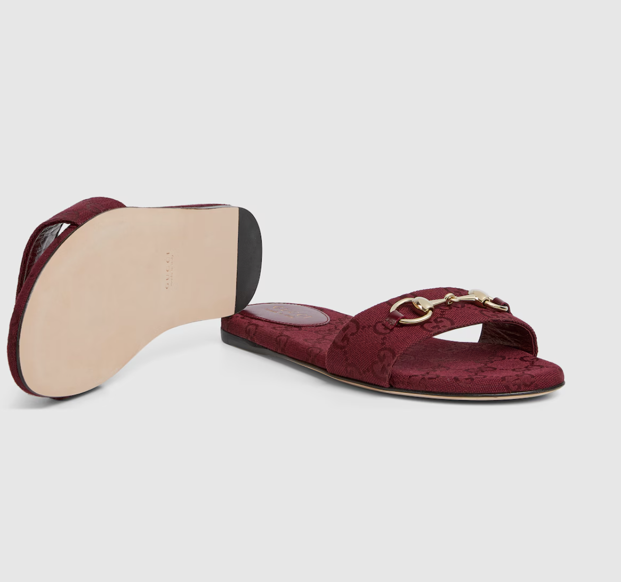  Dép Nữ Gucci Slide Sandal With Horsebit 'Rosso Ancora' 