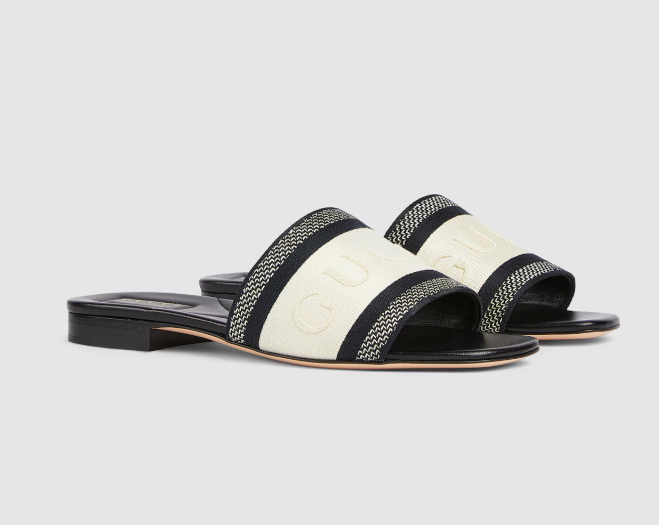  Dép Nữ Gucci Slide Sandal With Web 'Black' 