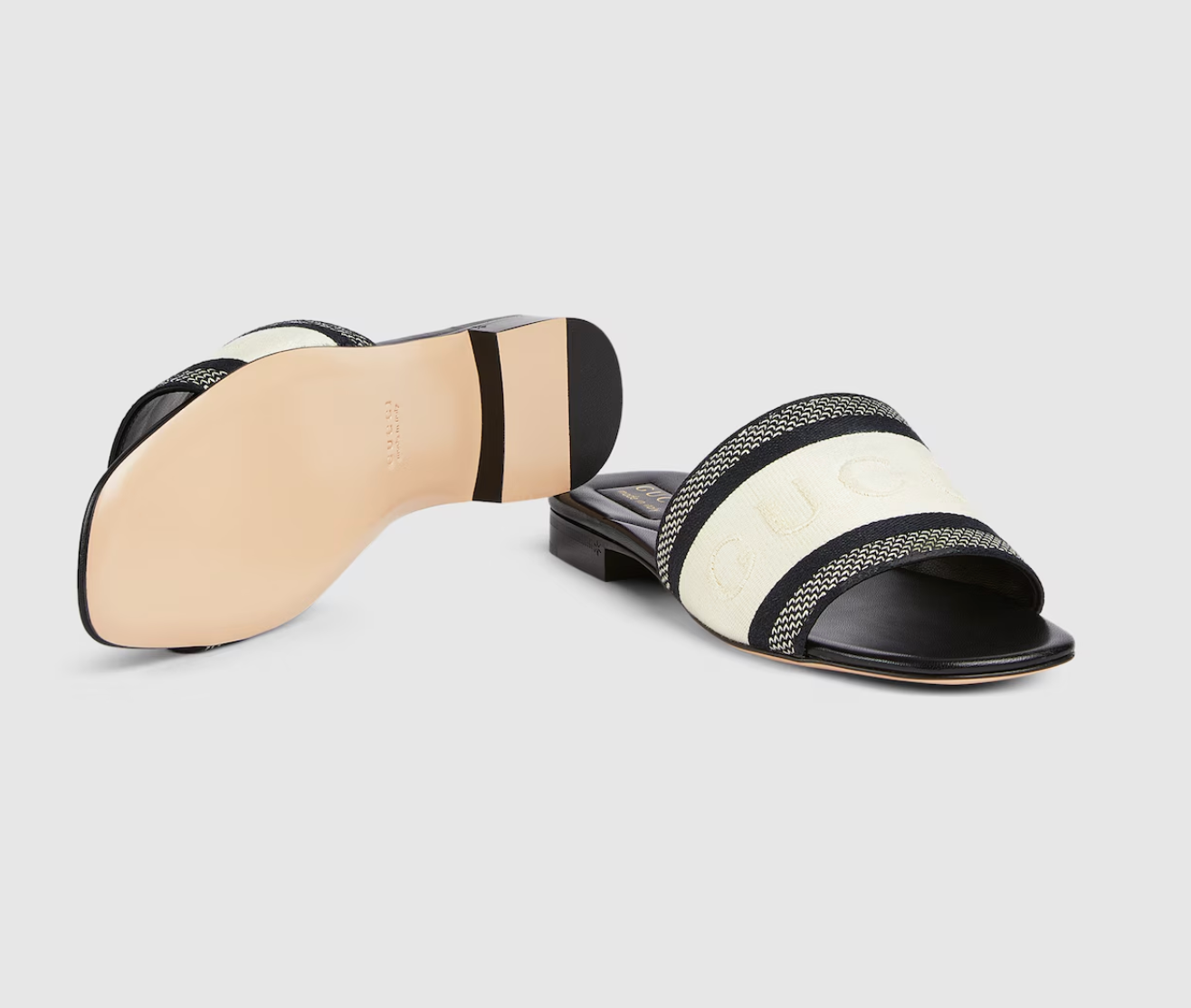  Dép Nữ Gucci Slide Sandal With Web 'Black' 