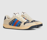  Giày Nữ Gucci GG Crystal Screener Sneaker 'Beige' 
