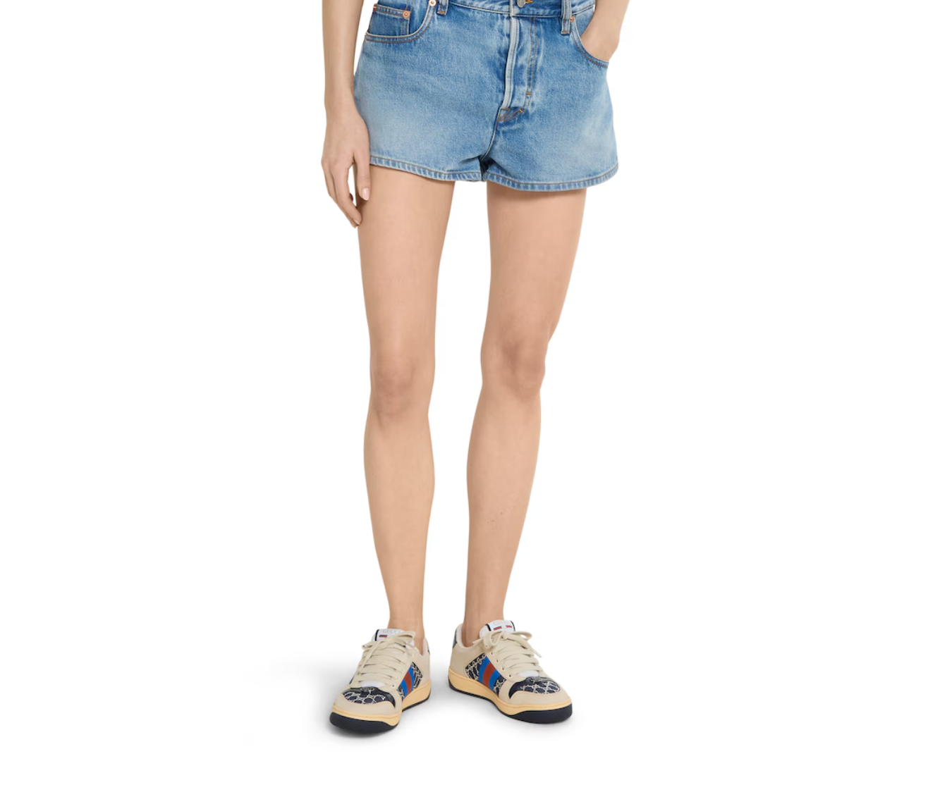  Giày Nữ Gucci GG Crystal Screener Sneaker 'Beige' 