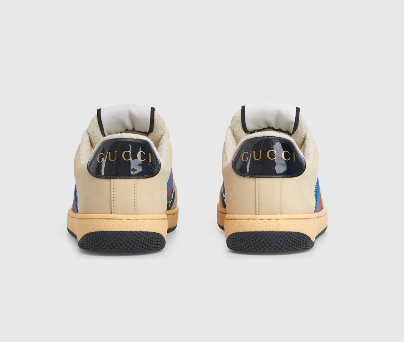  Giày Nữ Gucci GG Crystal Screener Sneaker 'Beige' 