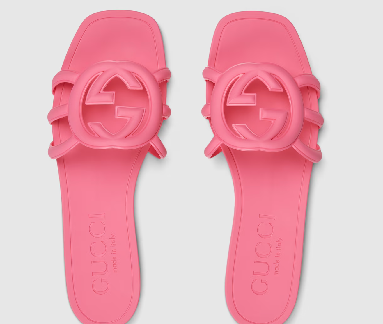  Dép Nữ Gucci Interlocking Slide Sandal 'Pink' 