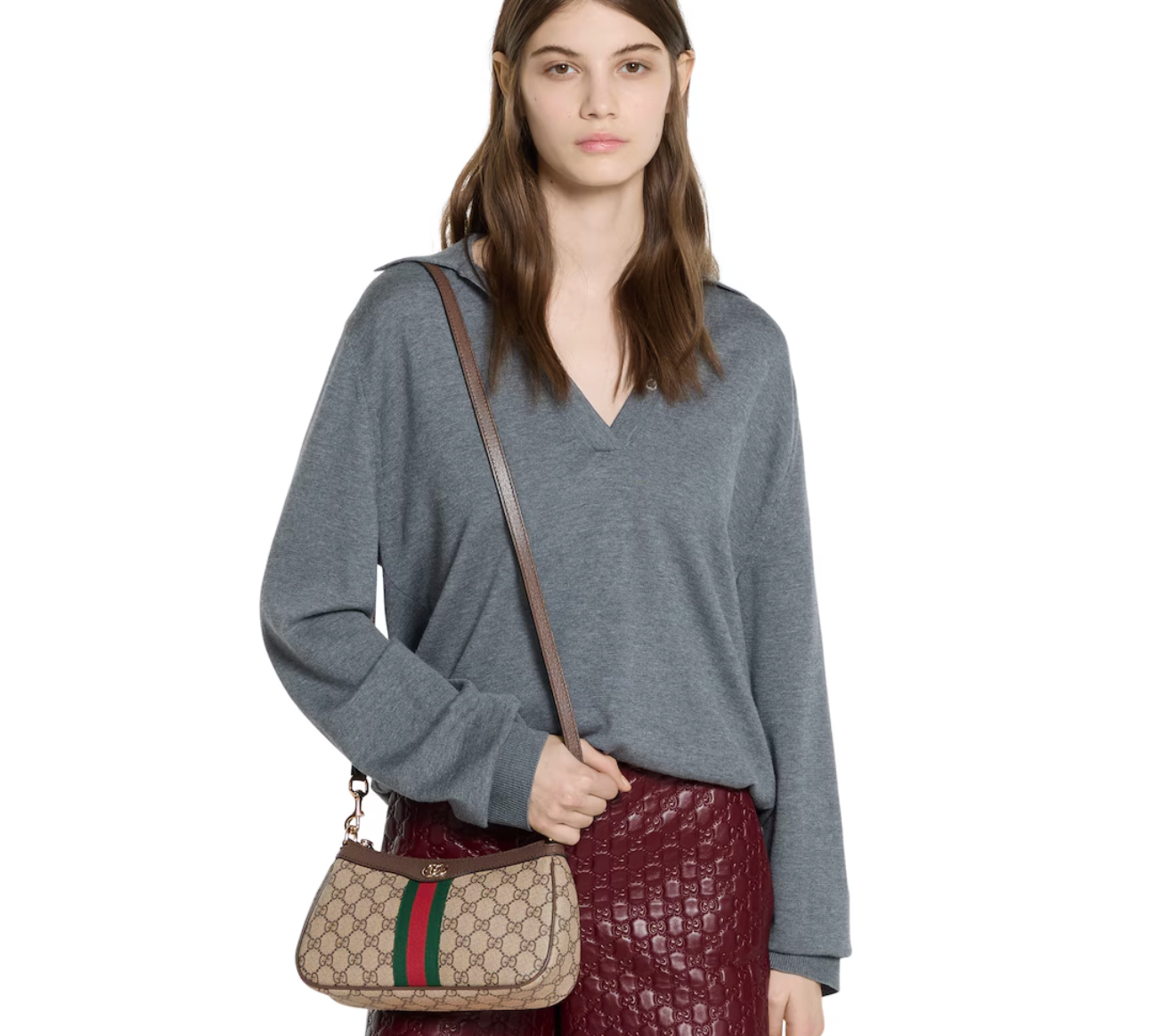  Túi Nữ Gucci Ophidia Small Shoulder Bag 'Beige' 